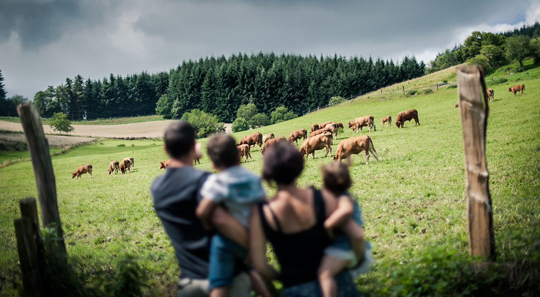 Photographe Famille à Bourgoin-Jallieu Souvenirs Inoubliables d'une famille qui regarde un paysage